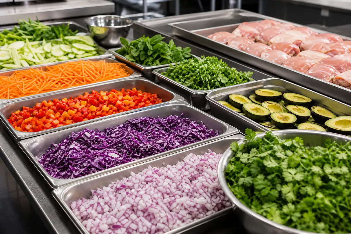 Fresh ingredients in our kitchen
